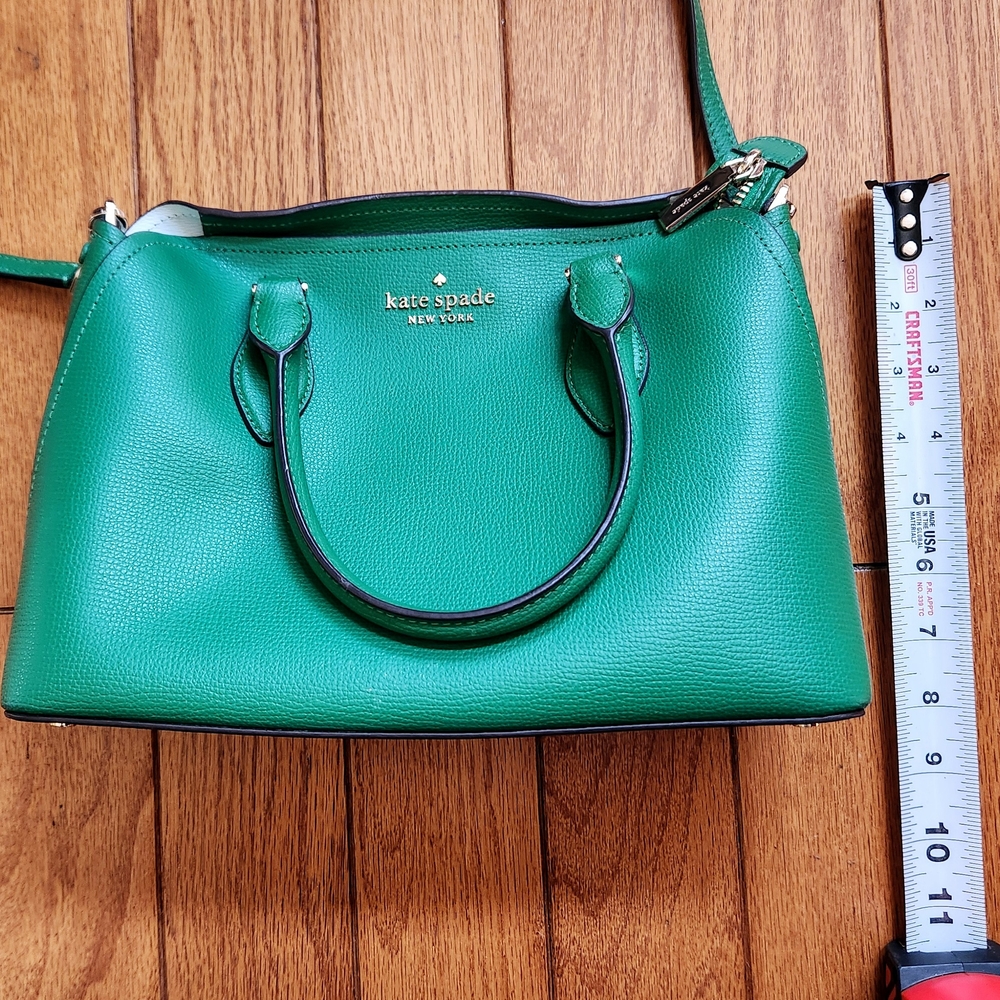 Kate Spade Green Satchel with Detachable Strap